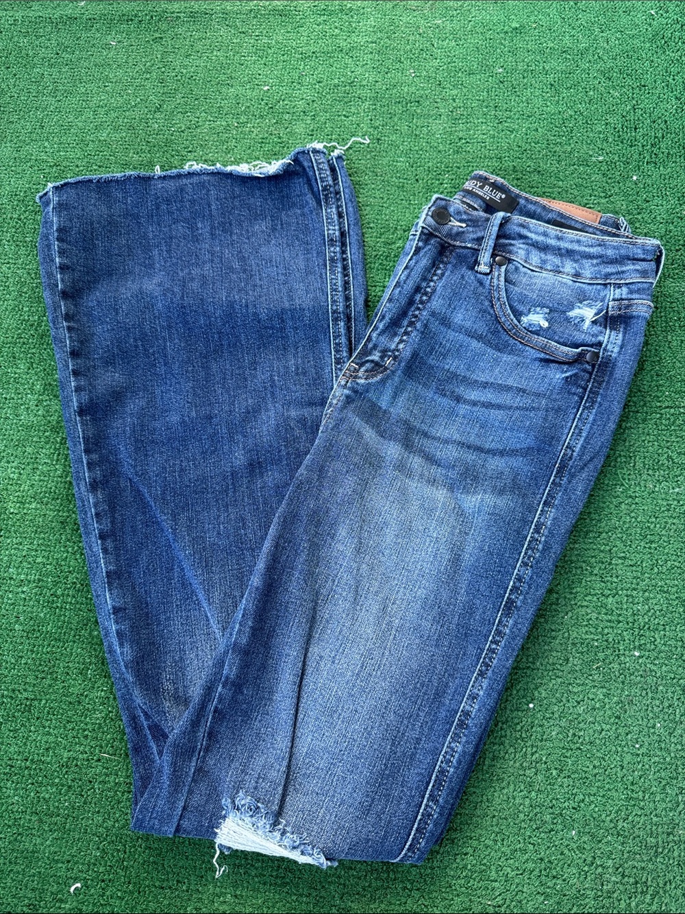 Judy Blue Distressed Women's Blue Denim Jeans Sz 7/28